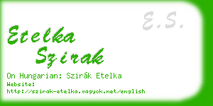 etelka szirak business card
